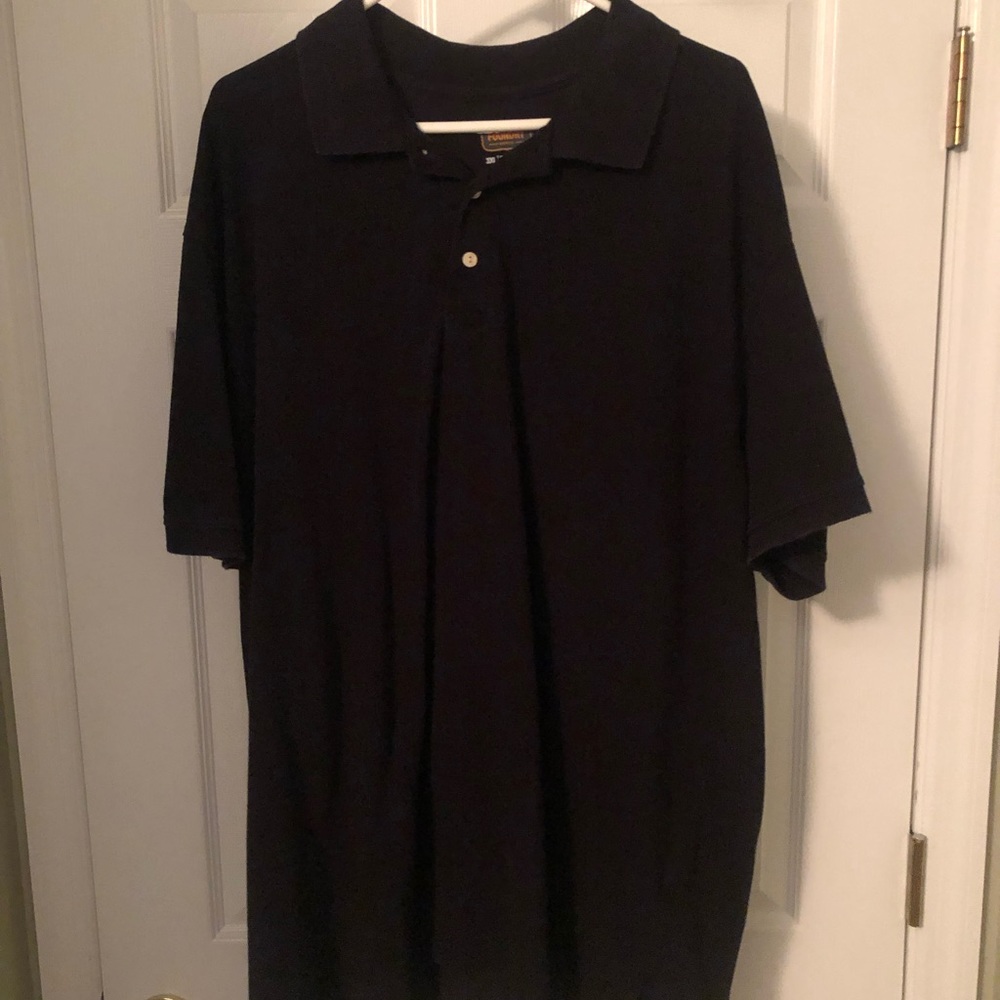 Black polo shirt